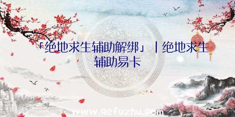 「绝地求生辅助解绑」|绝地求生辅助易卡